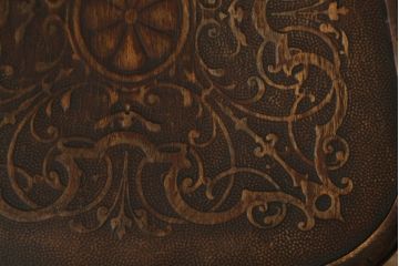 イギリスアンティーク　しなやかなループを描く曲げ木のデザインが美しいベントウッドチェア(ダイニングチェア、板座チェア、椅子、イス、英国)(R-078184)