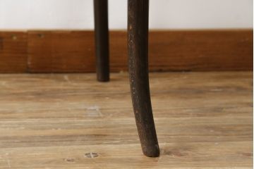 イギリスアンティーク　しなやかなループを描く曲げ木のデザインが美しいベントウッドチェア(ダイニングチェア、板座チェア、椅子、イス、英国)(R-078184)