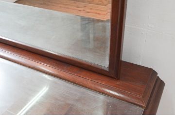 中古　美品　カリモク家具(karimoku)　domani(ドマーニ)　QUEENS　LIFE(クイーンズライフ)　クラシカルな佇まいが目を惹くドレッサー(鏡台、化粧台、ミラー、引き出し)(R-078186)