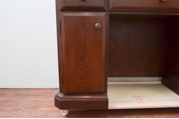 中古　美品　カリモク家具(karimoku)　domani(ドマーニ)　QUEENS　LIFE(クイーンズライフ)　クラシカルな佇まいが目を惹くドレッサー(鏡台、化粧台、ミラー、引き出し)(R-078186)