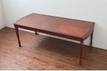 中古　美品　DREXEL HERITAGE(ドレクセルヘリテイジ)　FRANCESCA(フランチェスカ)シリーズ　優美な佇まいのダイニングテーブル(エクステンションテーブル、拡張式テーブル、4人掛け、6人掛け、食卓)(R-078191)