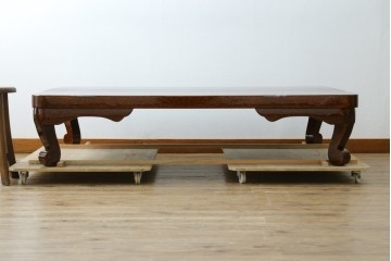 新古　未使用展示品　津軽塗り　艶やかな斑模様が美しい座卓　定価約50万円　(R-078192)