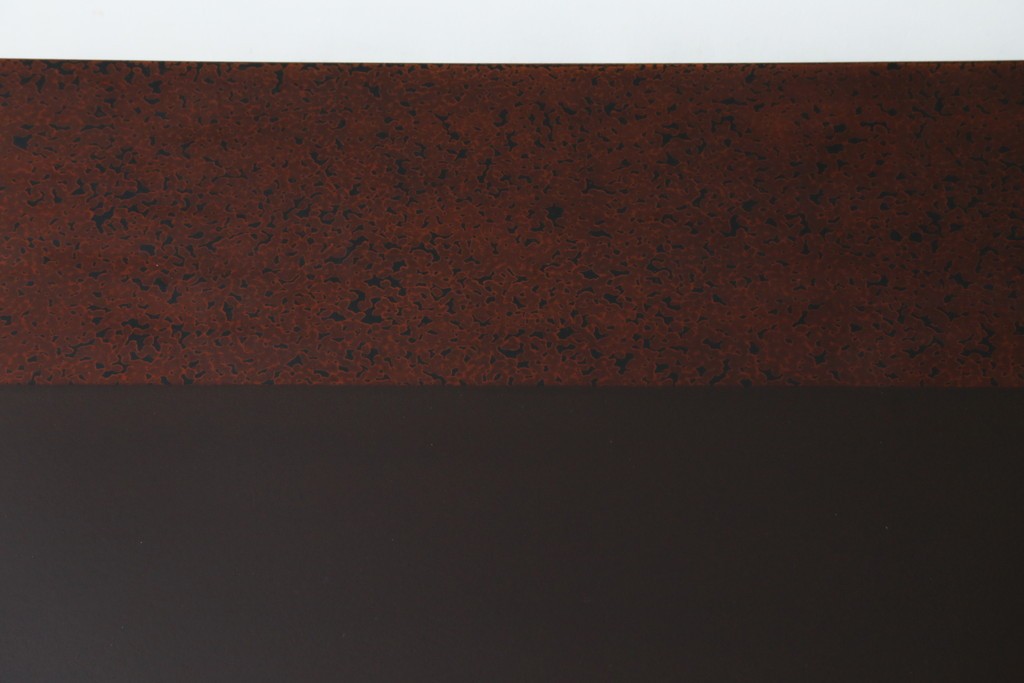 新古　未使用展示品　津軽塗り　艶やかな斑模様が美しい座卓　定価約50万円　(R-078192)