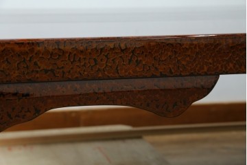 新古　未使用展示品　津軽塗り　艶やかな斑模様が美しい座卓　定価約50万円　(R-078192)