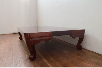 新品　展示品　中古　美しい津軽塗りの座卓(ローテーブル、リビングテーブル、センターテーブル)(定価約50万円)(R-078192)