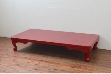 新品　展示品　中古　明るい木の色味が空間を華やかにする美しい津軽塗りの座卓(ローテーブル、リビングテーブル、センターテーブル)(定価約80万円)(R-078193)