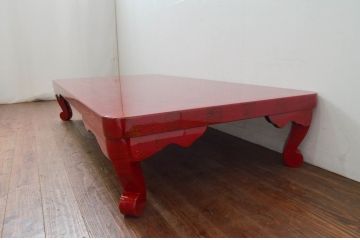 新品　展示品　中古　明るい木の色味が空間を華やかにする美しい津軽塗りの座卓(ローテーブル、リビングテーブル、センターテーブル)(定価約80万円)(R-078193)