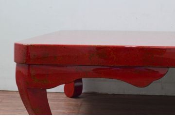 新品　展示品　中古　明るい木の色味が空間を華やかにする美しい津軽塗りの座卓(ローテーブル、リビングテーブル、センターテーブル)(定価約80万円)(R-078193)