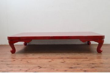 新品　展示品　中古　明るい木の色味が空間を華やかにする美しい津軽塗りの座卓(ローテーブル、リビングテーブル、センターテーブル)(定価約80万円)(R-078193)