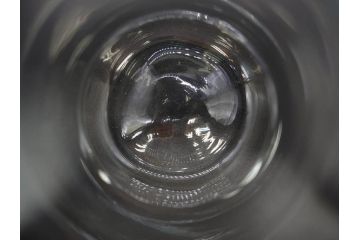 戦前　大正〜昭和初期　昭和レトロ　青フリル　澄んだブルーカラーが素敵なガラス花瓶2個セット(一輪挿し、花入、花器、硝子)(R-078198)