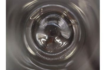 戦前　大正〜昭和初期　昭和レトロ　青フリル　澄んだブルーカラーが素敵なガラス花瓶2個セット(一輪挿し、花入、花器、硝子)(R-078199)