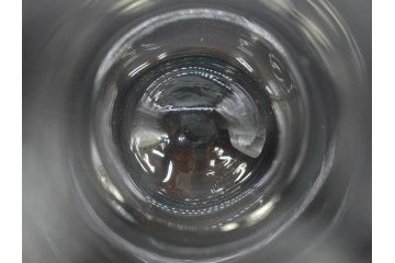 戦前　大正〜昭和初期 昭和レトロ　青フリル　澄んだブルーカラーが素敵なガラス花瓶2個セット(一輪挿し、花入、花器、硝子)(R-078201)