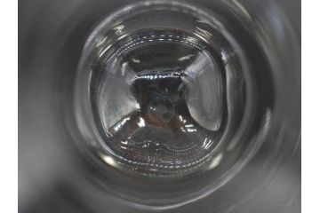戦前　大正〜昭和初期　昭和レトロ　青フリル　澄んだブルーカラーが素敵なガラス花瓶2個セット(一輪挿し、花入、花器、硝子)(R-078205)