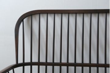 中古　松本民芸家具　♯513型長ウインザーチェア　クラシカルな佇まいのウィンザーベンチ(長椅子、3人掛けベンチ、ウィンザーチェア、板座チェア)(定価約39万円)(R-078221)