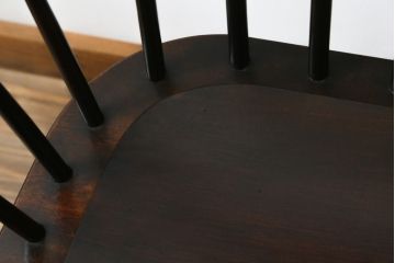 中古　松本民芸家具　♯513型長ウインザーチェア　クラシカルな佇まいのウィンザーベンチ(長椅子、3人掛けベンチ、ウィンザーチェア、板座チェア)(定価約39万円)(R-078221)