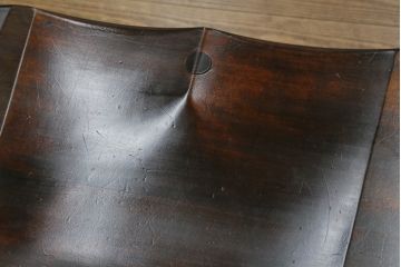 中古　松本民芸家具　♯513型長ウインザーチェア　クラシカルな佇まいのウィンザーベンチ(長椅子、3人掛けベンチ、ウィンザーチェア、板座チェア)(定価約39万円)(R-078221)