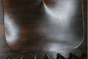 中古　松本民芸家具　♯513型長ウインザーチェア　クラシカルな佇まいのウィンザーベンチ(長椅子、3人掛けベンチ、ウィンザーチェア、板座チェア)(定価約39万円)(R-078221)