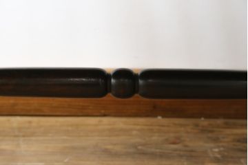 中古　松本民芸家具　♯513型長ウインザーチェア　クラシカルな佇まいのウィンザーベンチ(長椅子、3人掛けベンチ、ウィンザーチェア、板座チェア)(定価約39万円)(R-078221)