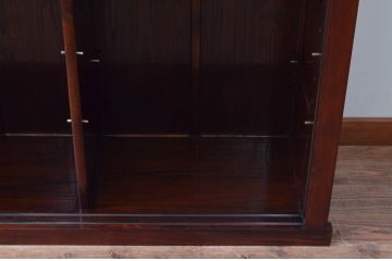中古　美品　ニレ材　上質な和の空間を演出する水屋箪笥サイドボード(サイドキャビネット、収納棚、戸棚、食器棚、茶棚、下駄箱)(R-078223)