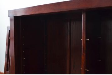 中古　美品　ニレ材　上質な和の空間を演出する水屋箪笥サイドボード(サイドキャビネット、収納棚、戸棚、食器棚、茶棚、下駄箱)(R-078223)