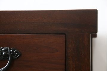 中古　美品　ニレ材　上質な和の空間を演出する水屋箪笥サイドボード(サイドキャビネット、収納棚、戸棚、食器棚、茶箪笥)(R-078224)