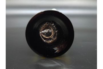 昭和レトロ　戦前　大正　可愛らしいデザインの古いマーブルガラス花瓶2個セット(フリル、色被せ、一輪挿し、花入、花器、硝子、吹きガラス)(R-078242)