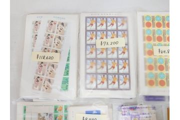 未使用切手　日本郵便　額面429,000円以上　切手シート・バラ等一式まとめてセット(記念切手、切手帳、切手コレクション、皇太子殿下御成婚記念、馬と文化シリーズ、ふるさと切手アルバム)(R-078245)