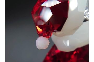 オーストリア　SWAROVSKI(スワロフスキー)　サンタクロース　高さ10.5cm　細部まで丁寧にカットされたクリスタルオブジェ(クリスマスデコレーション、クリスタルガラス、置物、ディスプレイ、箱付き)(R-078249)
