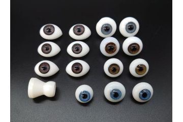 GLASTIC REALISTIC EYES　16mm　DARK BROWN/VIOLET　ドールアイ37セット(全75個)(ビスクドール、人形パーツ、グラスアイ、ガラス、目玉、瞳、創作、ハンドメイド)(R-078250)
