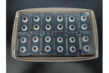 GLASTIC REALISTIC EYES　16mm　DARK BROWN/VIOLET　ドールアイ37セット(全75個)(ビスクドール、人形パーツ、グラスアイ、ガラス、目玉、瞳、創作、ハンドメイド)(R-078250)