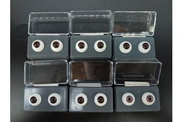GLASTIC REALISTIC EYES　16mm　DARK BROWN/VIOLET　ドールアイ37セット(全75個)(ビスクドール、人形パーツ、グラスアイ、ガラス、目玉、瞳、創作、ハンドメイド)(R-078250)