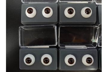 GLASTIC REALISTIC EYES　16mm　DARK BROWN/VIOLET　ドールアイ37セット(全75個)(ビスクドール、人形パーツ、グラスアイ、ガラス、目玉、瞳、創作、ハンドメイド)(R-078250)