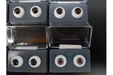 GLASTIC REALISTIC EYES　16mm　DARK BROWN/VIOLET　ドールアイ37セット(全75個)(ビスクドール、人形パーツ、グラスアイ、ガラス、目玉、瞳、創作、ハンドメイド)(R-078250)