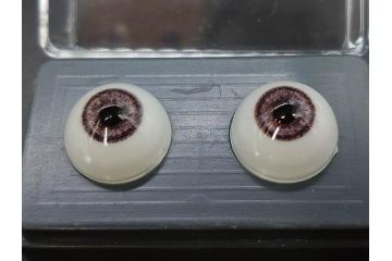 GLASTIC REALISTIC EYES　16mm　DARK BROWN/VIOLET　ドールアイ37セット(全75個)(ビスクドール、人形パーツ、グラスアイ、ガラス、目玉、瞳、創作、ハンドメイド)(R-078250)