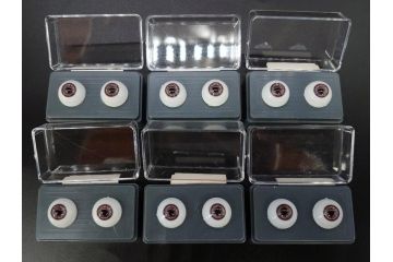 GLASTIC REALISTIC EYES　16mm　DARK BROWN/VIOLET　ドールアイ37セット(全75個)(ビスクドール、人形パーツ、グラスアイ、ガラス、目玉、瞳、創作、ハンドメイド)(R-078250)