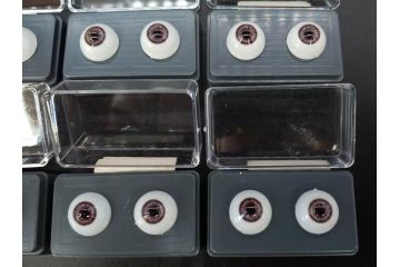 GLASTIC REALISTIC EYES　16mm　DARK BROWN/VIOLET　ドールアイ37セット(全75個)(ビスクドール、人形パーツ、グラスアイ、ガラス、目玉、瞳、創作、ハンドメイド)(R-078250)