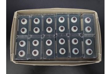 GLASTIC REALISTIC EYES　16mm　DARK BROWN/VIOLET　ドールアイ37セット(全75個)(ビスクドール、人形パーツ、グラスアイ、ガラス、目玉、瞳、創作、ハンドメイド)(R-078250)