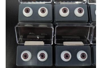 GLASTIC REALISTIC EYES　16mm　DARK BROWN/VIOLET　ドールアイ37セット(全75個)(ビスクドール、人形パーツ、グラスアイ、ガラス、目玉、瞳、創作、ハンドメイド)(R-078250)