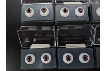 GLASTIC REALISTIC EYES　16mm　DARK BROWN/VIOLET　ドールアイ37セット(全75個)(ビスクドール、人形パーツ、グラスアイ、ガラス、目玉、瞳、創作、ハンドメイド)(R-078250)