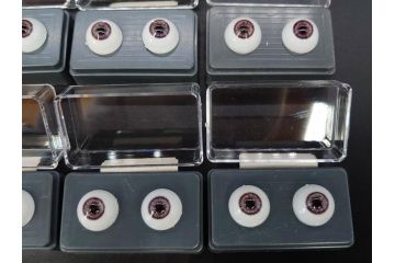GLASTIC REALISTIC EYES　16mm　DARK BROWN/VIOLET　ドールアイ37セット(全75個)(ビスクドール、人形パーツ、グラスアイ、ガラス、目玉、瞳、創作、ハンドメイド)(R-078250)