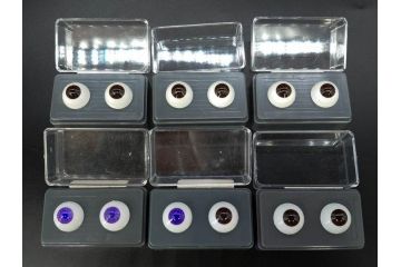 GLASTIC REALISTIC EYES　16mm　DARK BROWN/VIOLET　ドールアイ37セット(全75個)(ビスクドール、人形パーツ、グラスアイ、ガラス、目玉、瞳、創作、ハンドメイド)(R-078250)