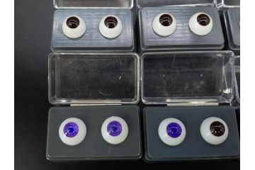 GLASTIC REALISTIC EYES　16mm　DARK BROWN/VIOLET　ドールアイ37セット(全75個)(ビスクドール、人形パーツ、グラスアイ、ガラス、目玉、瞳、創作、ハンドメイド)(R-078250)