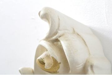 中古　イタリア　SILIK(シリック)　ロココ調　上品な雰囲気のウォールミラー(壁掛け鏡、店舗什器)(R-078265)