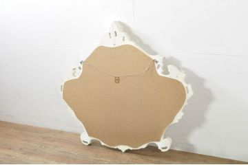 中古　イタリア　SILIK(シリック)　ロココ調　上品な雰囲気のウォールミラー(壁掛け鏡、店舗什器)(R-078265)