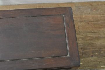 和製アンティーク　明治〜大正　総紫檀(シタン)材　深い色合いが美しい時代物の小振りな座卓(ローテーブル、センターテーブル、文机、座机、リビングテーブル)(R-078273)