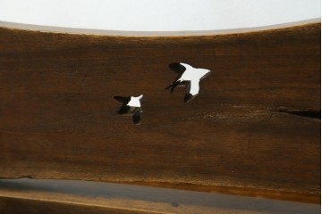 和製アンティーク　欅(ケヤキ)材　柿材　和の趣溢れる佇まいの衣桁　(R-078283)