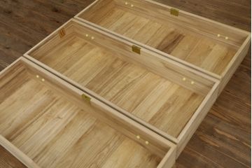 中古　未使用　展示品　伝統桐工芸品　加茂　イシモク社　凛とした佇まいが魅力的な総桐箪笥(並厚、総桐たんす、着物箪笥、引き出し、和たんす、衣装箪笥)(定価約55万円)(R-078285)