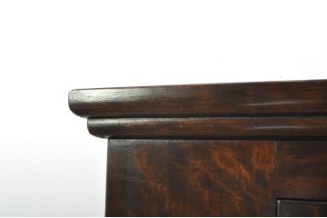 和製ビンテージ　松本民芸家具　特注品　シンプルでシックな佇まいのコーナーキャビネット(収納棚、戸棚、ヴィンテージ)(R-078288)