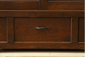 和製アンティーク　格子引き戸が粋な関東水屋箪笥キャビネット　(R-078297)