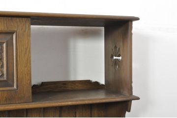 中古　美品　永田良介商店　使い勝手のよい収納と美しいデザインを兼ね備えたキャビネット(収納棚、戸棚、カップボード、食器棚)(R-078301)